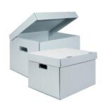 White Record Storage Boxes